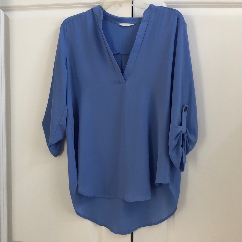 Flowy sunflower blue top